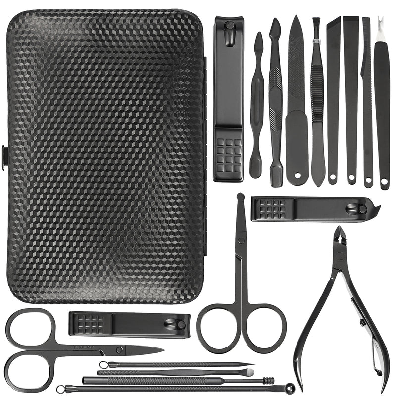 18 Pieces Manicure Pedicure Set Nail Care Clippers Scissors Cutter Tool Grooming Nail Clipper