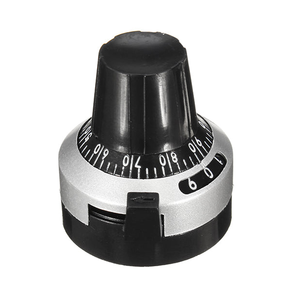 3590S RDK-III-6.35 22x25mm 0-9 Precision Multi-Turn Potentiometer Scale Knob Linear Digital Knob