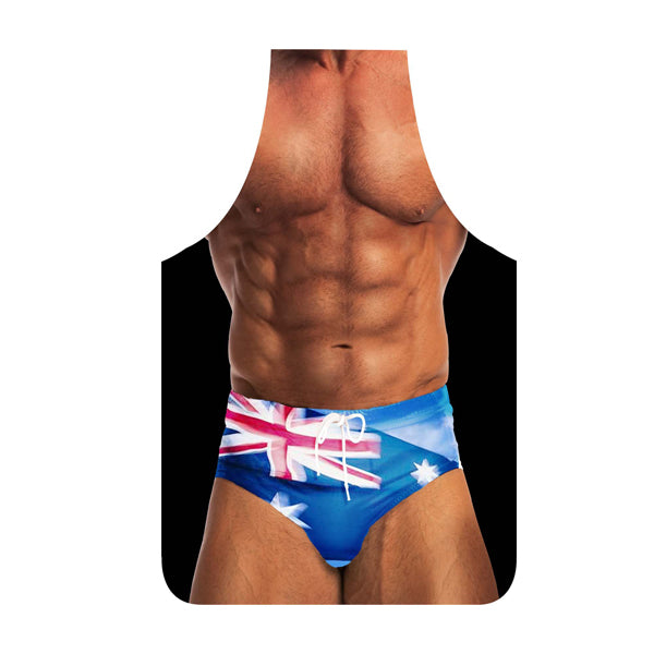 3D Sexy Naked Male Apron Funny Party Kitchen Barbecue Muscle Man Apron For Lover Gift