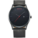 GIMTO GM208 Men Watch Luxury Date Display Leather Watch Band Male Quartz Wrist Watch