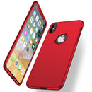 Bakeey 360 Full Body Front & Back Silicone Protective Case With Tempered Glass Film For iPhone X
