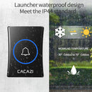 CACAZI A30 Smart Waterproof Wireless Music Doorbell Battery 300M Remote Button Receiver Home Call Ring Bell