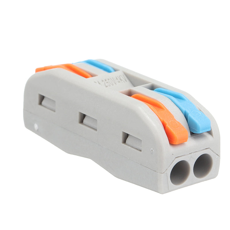 20Pcs PCT-2 2Pin Colorful Docking Connector Electrical Connectors Wire Terminal Block Universal Electrical Cable Wire Connector