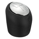 Car Gear Stick Shift Knob Cap 6 Speed Black Leather for Renault