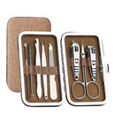 Y.F.M 8pcs Stainless Steel Nail Care Clipper Pedicure Scissor Eyebrow Tweezer Manicure Set Kit