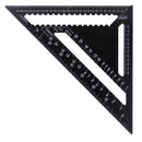 Raitool AR01 43X30X30cm Metric Aluminum Alloy Triangle Ruler Black Triangular Ruler