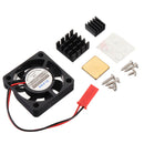 3 Sets Black ABS Case Enclosure Box With Mini Cooling Fan And Heat Sink Kit For Raspberry Pi 3B