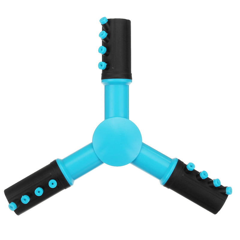 360 Degree Rotating Garden Water Sprinkler 3-Arm Fitting Hose Outdoor Spray Lawn Sprinkle