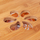 Portable Folding Lap Desk Bamboo Laptop Breakfast Tray Bed Table Stand Fan