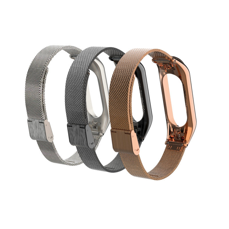 Bakeey Metal Strap Screwless Stainless Steel Replacement Strap Wristband for Xiaomi Mi Band 3