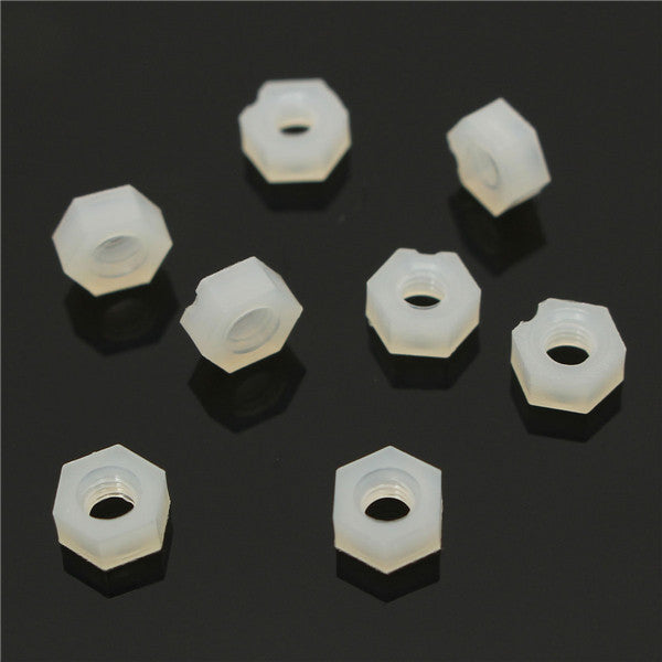 Suleve M3NR1 M3 Nylon Screw White Nylon Screws Bolt & Nuts Assortment Kit 160pcs