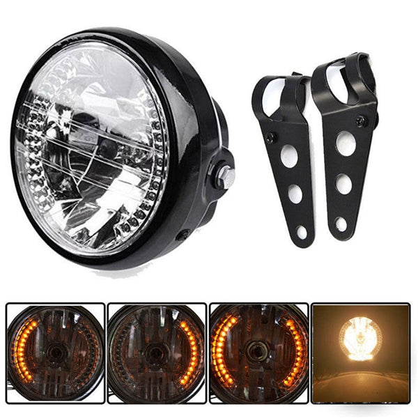 7inch 35W Motorcycle Headlight Turn Signal Light With Bracket Mount