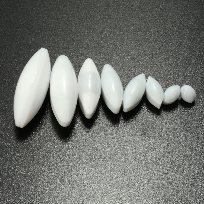 8Pcs PTFE Magnetic Stirrer Mixer Stirring Bar Rod Bead Lab Olive Shape A08-A40