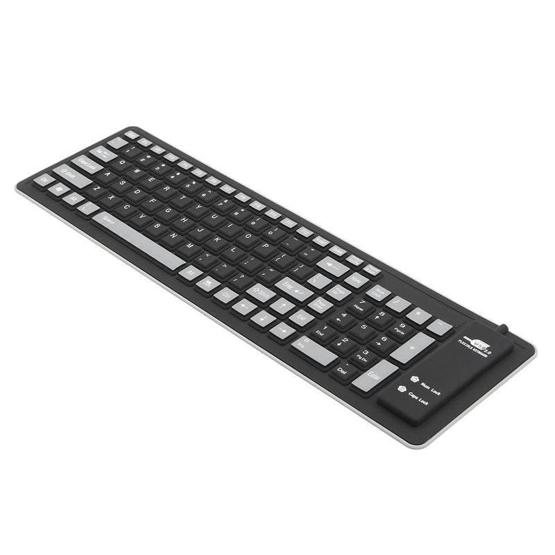 Portable Flexible Waterproof Soft Silicone Keyboard 103 Keys Foldable Numeric Keypad For Mac Android Laptop PC