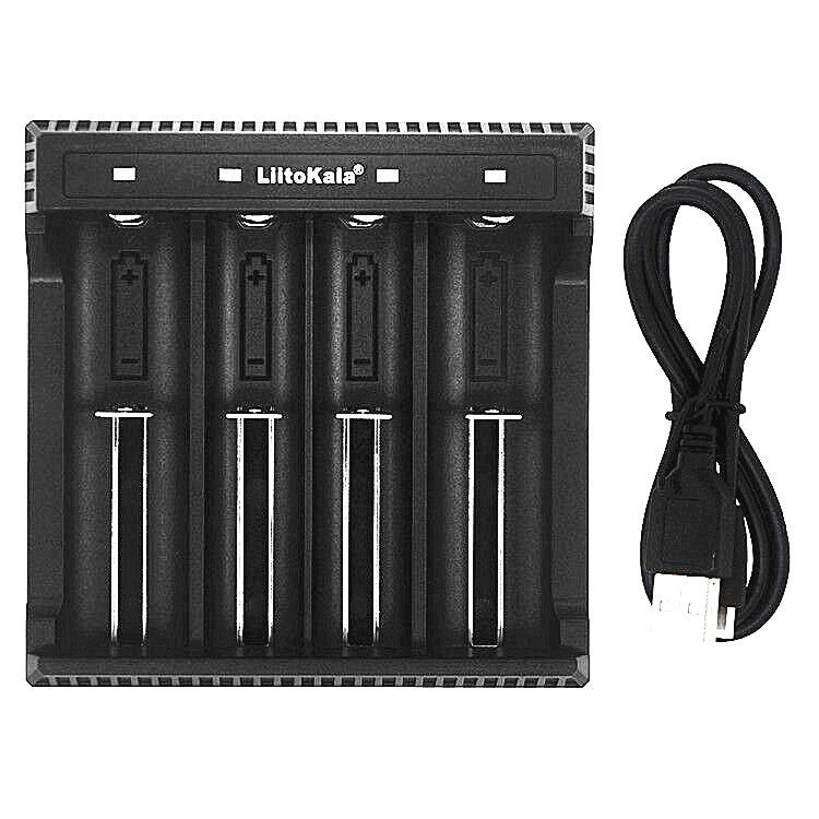 LiitoKala Lii-L4 4.2V 18650 26650 Battery Charger 4 Slot USB Charger