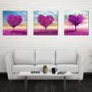 Miico Hand Painted Three Combination Decorative Paintings White Flower Wall Art For Home Decoration