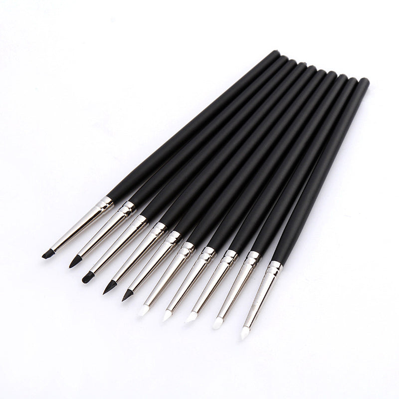 5Pcs Dental Adhesive Composite Resin Cement Porcelain Tooth Silicone Brush Pen Dental Tools