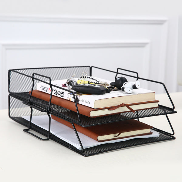 Creative Single Layer File Holder Files Rack Stackable Multi-layer Storage bookshelf Desktop Organizer