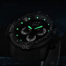 BREAK 5601 Multifunction Men Watch Military Style Rubber Strap Quartz Movement Watch