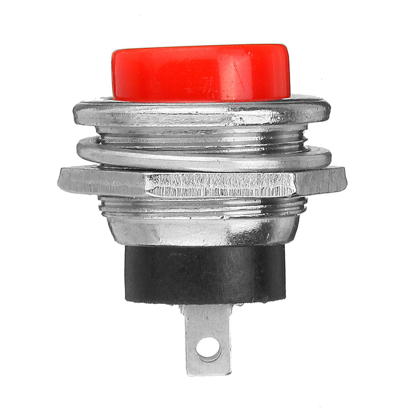 2Pcs 3A 125V Momentary Push Button Switch OFF-ON Horn Red Plastic