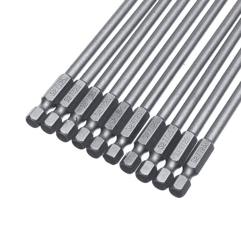 10pcs 150mm Torx Head Screwdriver Bit Hex Shank TT8-TT40 Power Drill Screwdriver Bits Set