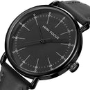 MINI FOCUS MF0056G Genuine Leather Quartz Watches Casual Style Analog Men Wrist Watch