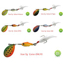 Original Abu Garcia H-borye 7g 12g Spoon Fishing Lure Spinner Bait with Treble Hook and Feather