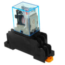 5Pcs AC220V Coil Power Relay LY2NJ JQX-13F DPDT 8 Pin PTF08A With Socket Base