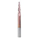 Drillpro R0.25/ R0.5/ R0.75/ R1.0 *15*D4*50 2 Flutes Taper Ball Nose End Mill HRC50 Milling Cutter