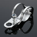 4pcs Chrome Motorcycle Front Rear Turn Signal Holder Fork Clamps Shock Bracket Cafe Racer