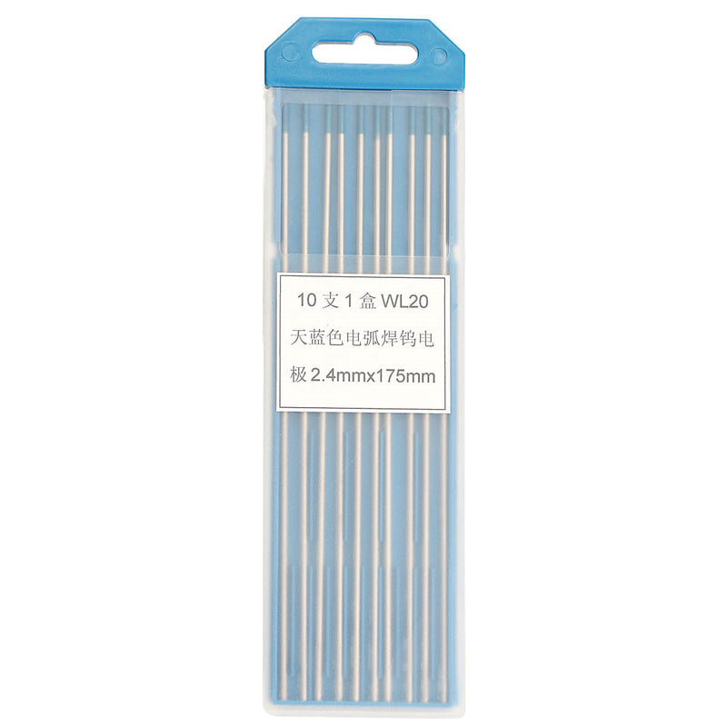 10Pcs Tungsten 2 Percent Lanthanated Blue Tip TIG Electrodes WL20 Welding Rods