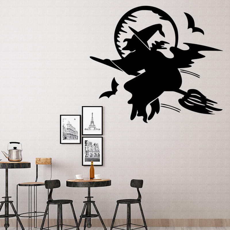 Miico FX3017 Halloween Sticker Cartoon Sticker Witch Pattern Removable Wall Stickers