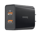 Baseus TC-012 3A 18W QC3.0 Smart Dual USB Quick Charge Wall Charger for Samsung S10+ Xiaomi Redmi Note8 HUAWEI Mate30 Pro