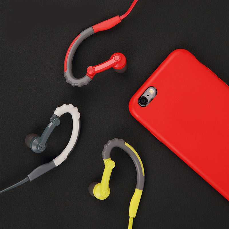 Rock Space Y6 Sports Earphone Portable 3.5mm Noise Cancelling Stereo Sweatproof Headphone with Mic