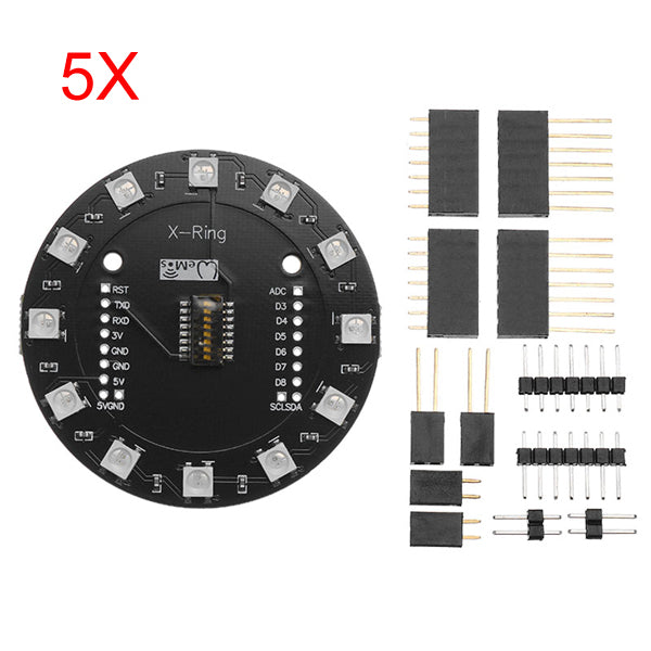 5Pcs Wemos X-Ring RGB WS2812b LED Module For RGB Built-in LED 12 Colorful LED Module