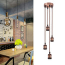 4-Light Modern Retro Industrial Pendant E27 Hanging Ceiling Light Table Lamp Cluster Holder