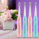 5 Modes Sonic Electric Toothbrush Portable USB Charging Waterproof Vibration Toothbrush With 4 Brush Heads