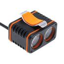 XANES 1200LM 2xT6 LED 4-Mode Waterproof Bike Light Temperature Control Power Display No Batt