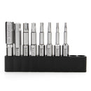 Broppe 8pcs 50mm H1.5-H8 Hex Head Screwdriver Bit 1/4 Inch Hex Shank Magnetic Screwdriver Bits