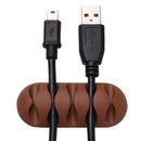 Bakeey 5-Channel TPR Sticky Earphone USB Cable Cord Winder Wrap Desktop Cable Organizer Wire Management Holder