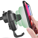 Universal 10W Qi Wireless Fast Charger Gravity Linkage Auto Lock Car Stand Phone Holder for iPhone X Xs