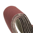 Drillpro 10pcs 40 to 1000 Grit 30mm x 540mm Sanding Belts For Angle Grinder Belt Sander Attachment