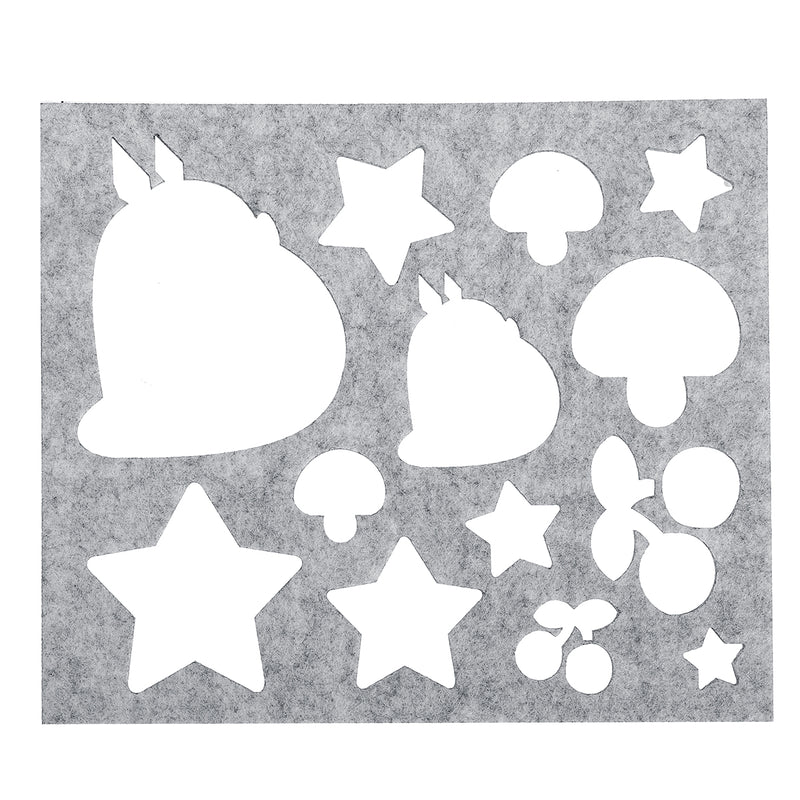 6Pcs Wool Felt Template Mould Needles Tool Set Yarn Needle Felting Mould Mat DIY Materials Doll Beginner Craft