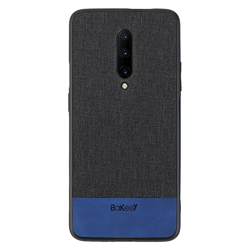 Bakeey Luxury Fabric Splice Soft Silicone Edge Shockproof Protective Case For OnePlus 7 Pro