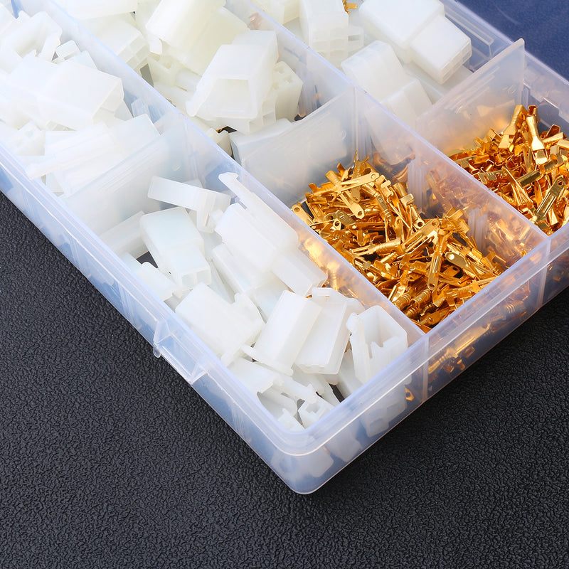 380Pcs 40 Set Auto Electrical Terminal Practical 2.8 mm 2/3/4/6 Pin Way Cable Wire Connectors Terminals