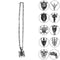 Skull Pendant Necklace Stainless Steel Lots Style Cross Skull Head Pendant Chain Pipes