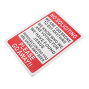 25x35cm Plastic Warning Sign No Soliciting Funny Sign Go Away Front Door Novelty Gift