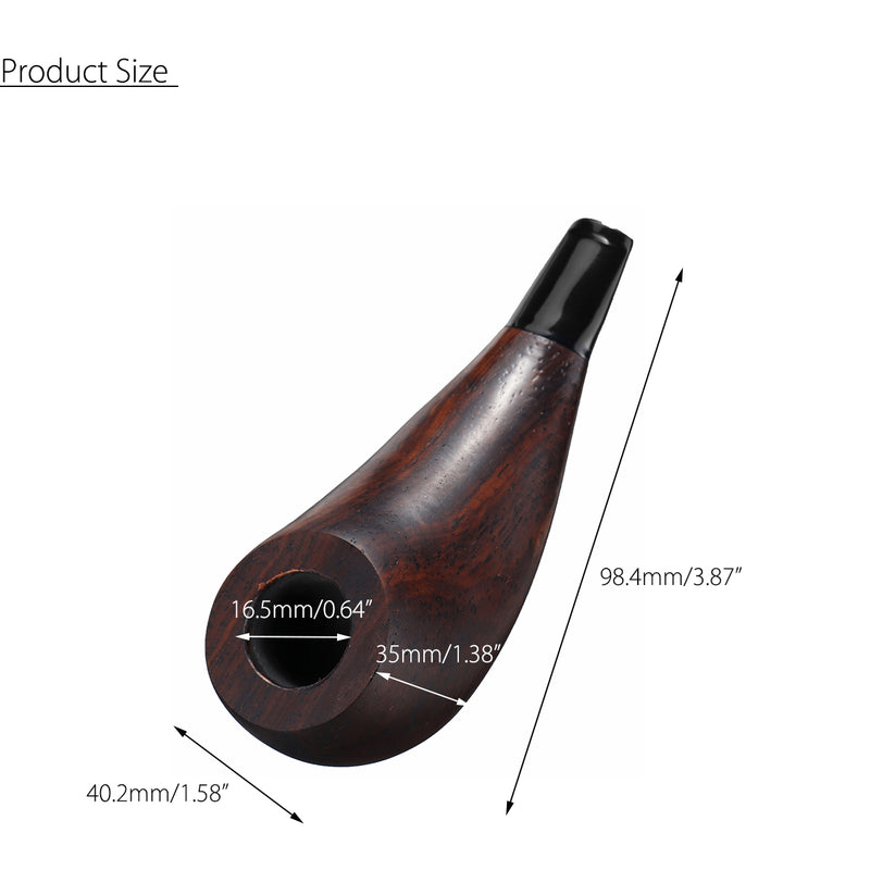 Ebony Wooden Smoking Water Pipe Men High-ended Pipe 10cm