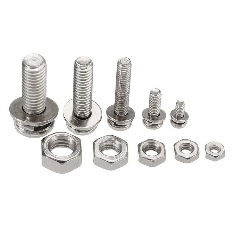 Suleve MXSP1 Steel Phillips Pan Head Screws Nuts Assortment Kit M2/M2.5/M3/M4/M5 160Pcs