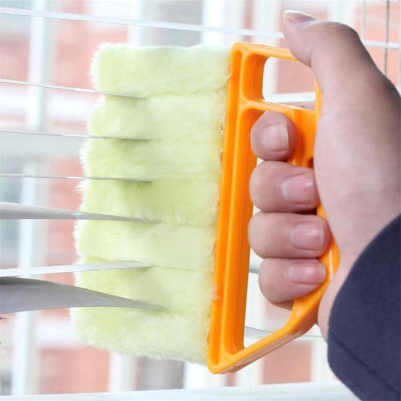 Microfibre Window Shutters Cleaning Brush Vents Clean Air Conditioning Cleaner with 7 Slat Handheld